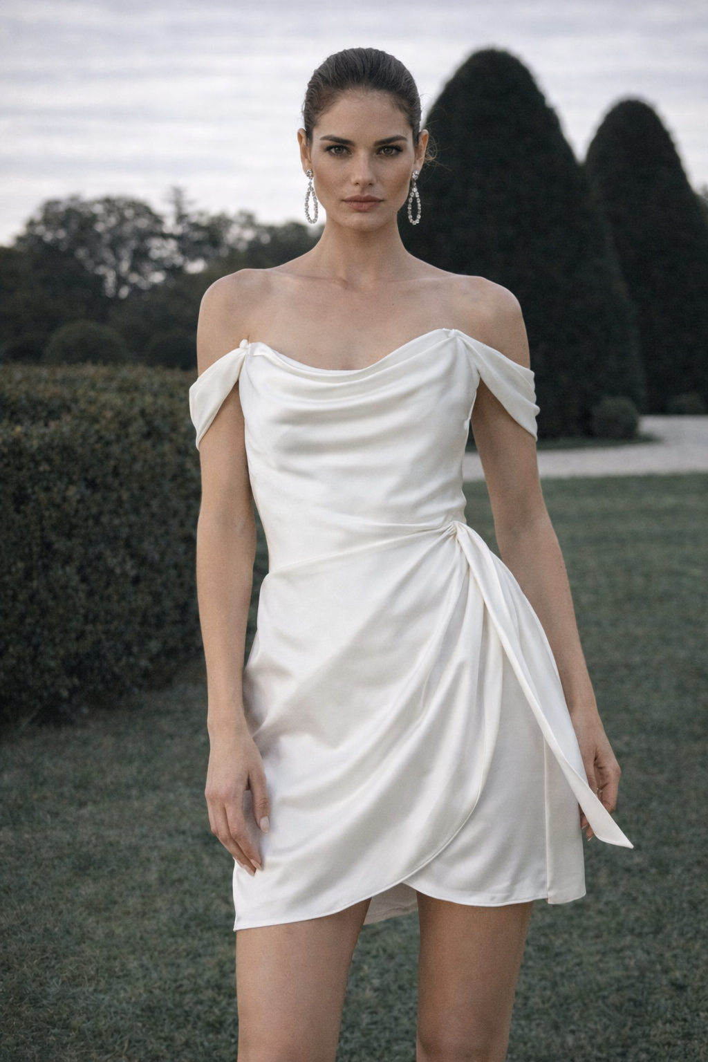 Liora Drapeli Mini Elbise