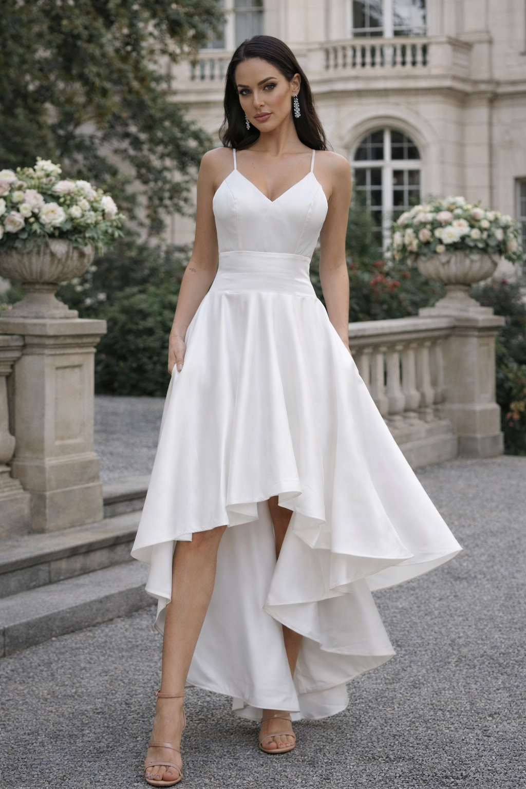 Selene Asimetrik Etekli Elbise