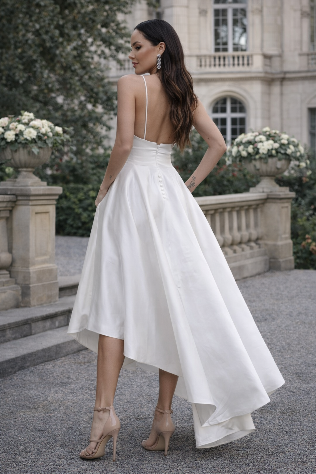 Selene Asimetrik Etekli Elbise