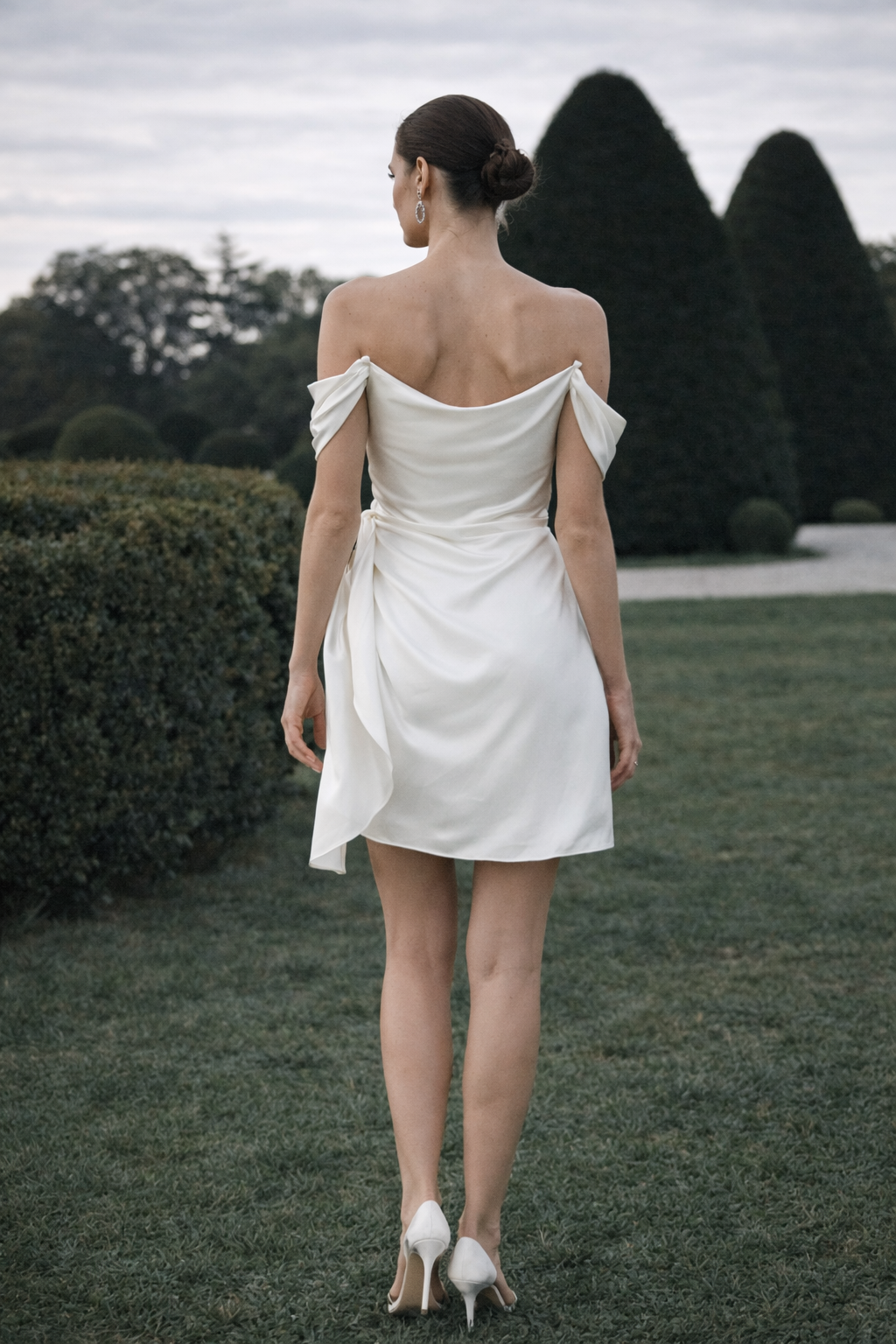 Liora Drapeli Mini Elbise