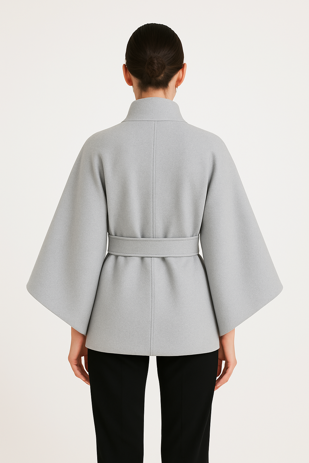 Kemer Detaylı Kaşe Panço