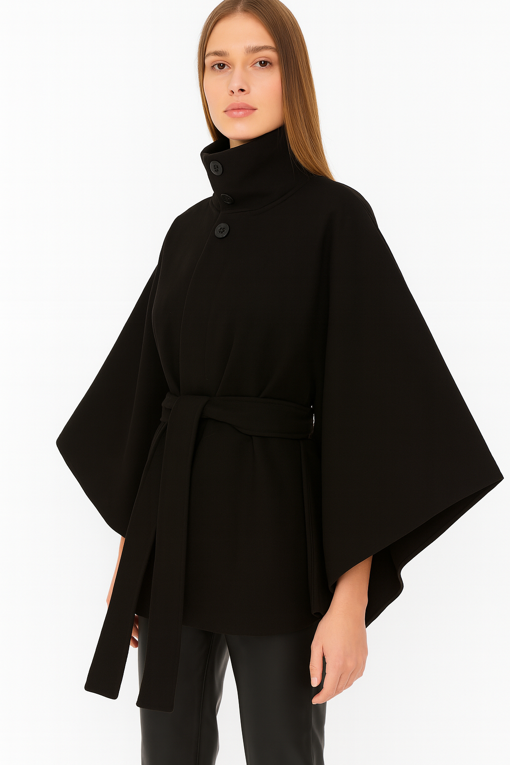 Kemer Detaylı Kaşe Panço