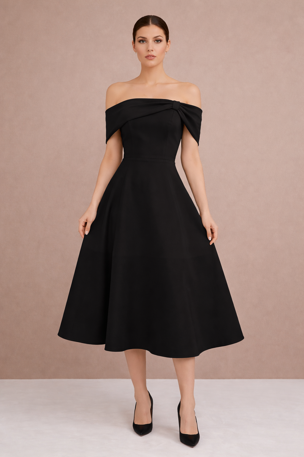 Madonna Yaka Midi Boy Elbise