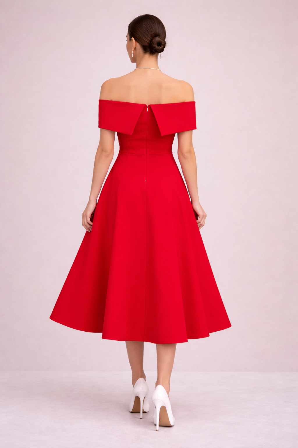 Madonna Yaka Midi Boy Elbise