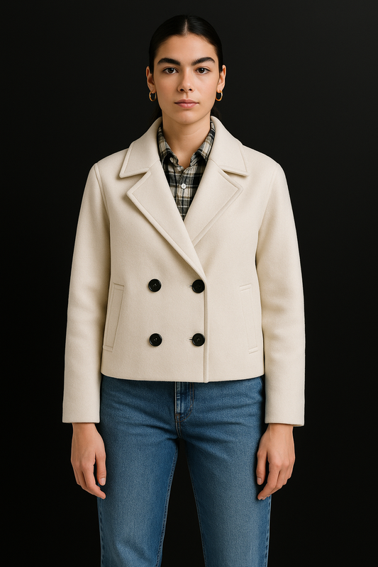 Smokin Yaka Regular Fit Kısa Kaşe Kaban